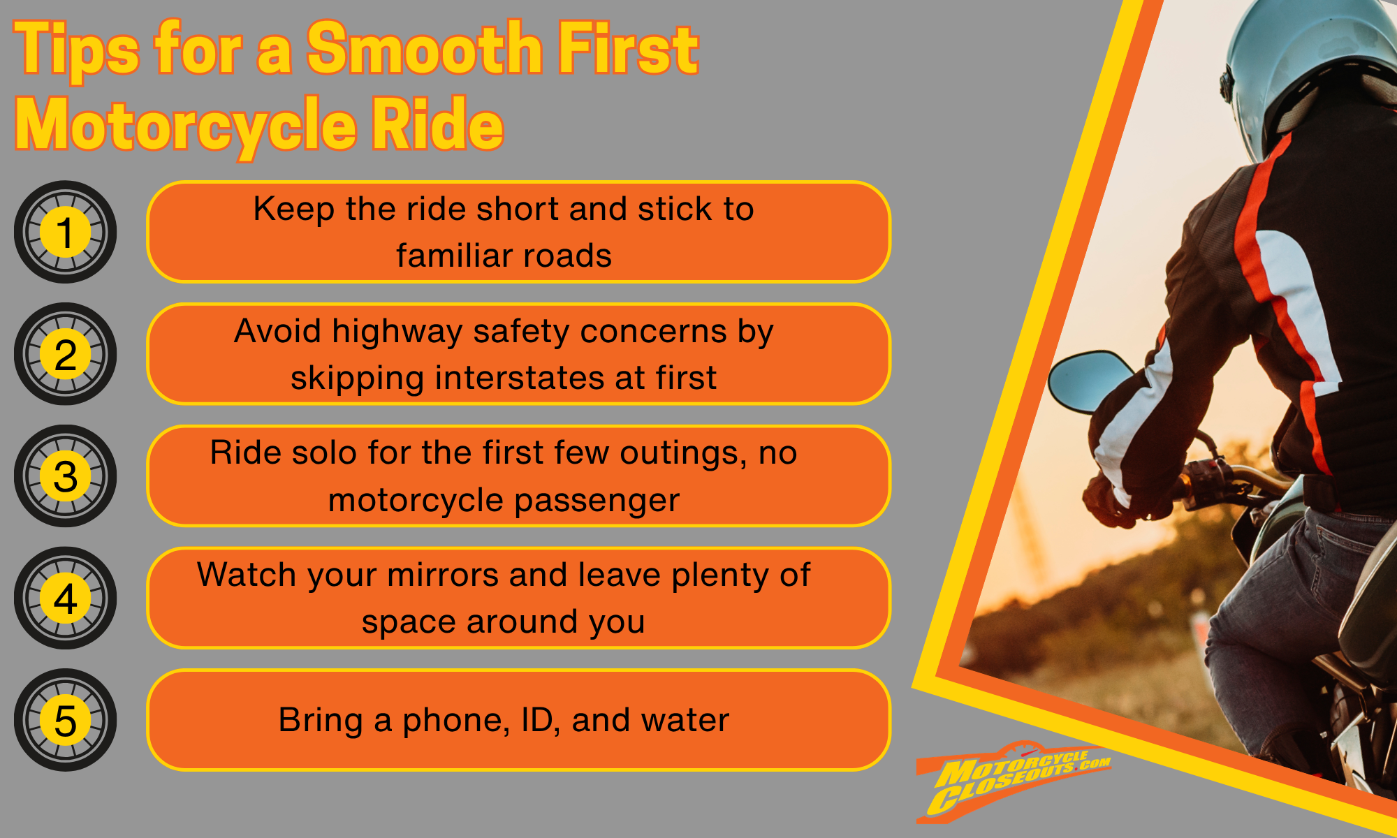 tips for a smooth first motorcycle ride